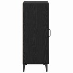 vidaXL Buffet Chêne noir 34 5 x 34 x 90 cm Bois d'ingénierie