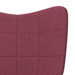 vidaXL Chaise à bascule Rouge bordeaux Tissu