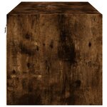 vidaXL Armoire murale avec portes en verre chêne fumé 102x37x35 cm