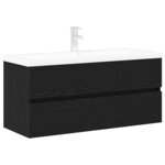 vidaXL Cabinet de lavabo Chêne noir 90 x 39 x 62 cm Bois d'ingénierie