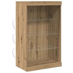vidaXL Buffet LED Chêne artisanal 60 5 x 37 x 100 cm Bois d'ingénierie