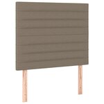 vidaXL Sommier à lattes de lit avec matelas Taupe 120x200 cm Tissu