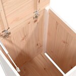 vidaXL Boîte à linge Blanc 44x44x66 cm Bois massif de pin