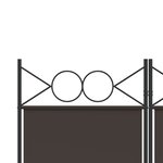 vidaXL Cloison de séparation 5 panneaux Marron 200x200 cm Tissu