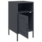 vidaXL Tables de chevet 2 Pièces anthracite 36x39x68 cm acier