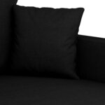 vidaXL Canapé à 2 places Noir 120 cm Tissu