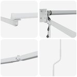 vidaXL Cadre de store rétractable électrique Blanc 5 x 3 m Aluminium