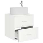 vidaXL Vanité de lavabo mural Blanc 49 5 x 44 5 x 65 5 cm