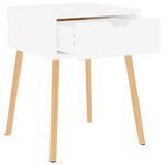 vidaXL Tables de chevet 2 Pièces Blanc 40x40x56 cm Bois d'ingénierie