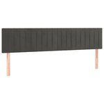 vidaXL Sommier à lattes de lit et matelas Gris foncé 160x200cm Velours