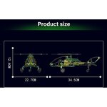 Mould King 24052 - Kit de construction de maquettes d'hélicoptère d'exploration