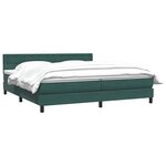 vidaXL Sommier à lattes de lit et matelas vert foncé 180x210cm velours