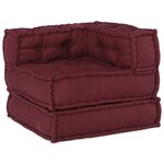 vidaXL Unité de canapé modulaire 3 Pièces Marron Tissu