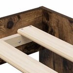 vidaXL Lit de rangement Chêne fumé 90x200 cm