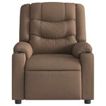 vidaXL Fauteuil inclinable électrique Marron Tissu