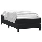 vidaXL Sommier à lattes de lit avec matelas noir 90x210 cm velours