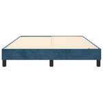 vidaXL Cadre de lit sans matelas bleu foncé 140x190 cm velours