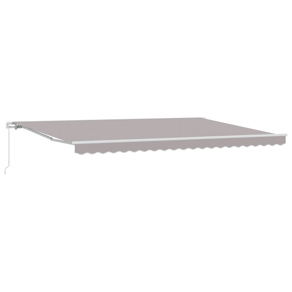 Auvent rétractable manuel vidaXL Gris 500x300 cm