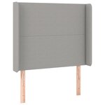 vidaXL Sommier à lattes de lit matelas LED Gris clair 80x200 cm Tissu