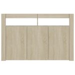 vidaXL Buffet avec lumières LED chêne sonoma 115 5x30x75 cm
