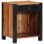vidaXL Cabinet de chevet avec tiroir 2 Pièces Marron 40 x 35 x 50 cm