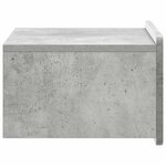 vidaXL Cabinet de chevet mural Gris béton 49 x 34 5 x 24 cm