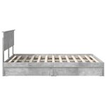 vidaXL Lit de Rangement Gris béton 150 x 200 cm Bois d'ingénierie