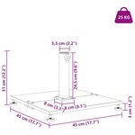 vidaXL Socles de parasol d'extérieur Noir 45 x 45 x 31 cm Acier