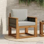 vidaXL Sofa de milieu extérieur Bois d'Acacia Massif Naturel