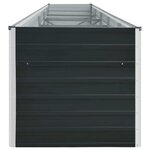 vidaXL Lit surélevé de jardin Acier galvanisé 400x80x45 cm Anthracite