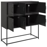 vidaXL Buffet noir 100 5x39x107 cm acier