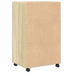 vidaXL Armoire à roulettes chêne sonoma 55x40x91 cm bois d'ingénierie