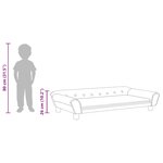 vidaXL Canapé pour enfants bleu 100x50x26 cm velours