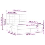 vidaXL Lit de rangement LED avec matelas Taupe 180 x 200 cm Tissu
