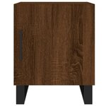 vidaXL Tables de chevet 2Pièces chêne marron 40x40x50cm bois d'ingénierie