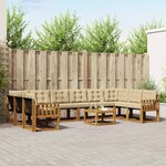 vidaXL Ensemble de canapés d'extérieur 11 pc Naturel et Beige
