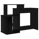 vidaXL Bureau avec rangement Chêne noir 120 5x44x88 5 cm Bois d'ingénierie