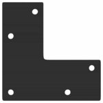 vidaXL Pieds de table console coniques 4 pièces Noir 72-73 cm Acier