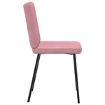 vidaXL Chaises à manger lot de 2 Rose Velours