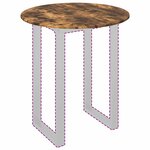vidaXL Plateau de table Chêne fumé 80 x 80 x 1 5 cm Bois d'ingénierie