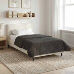 vidaXL Duvet complet toute l'année Matelassé Anthracite 135 x 200 cm