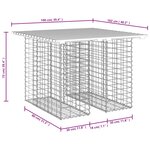 vidaXL Banc jardin design gabion 100x102x72 cm bois massif de douglas