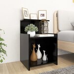 vidaXL Tables de chevet 2 Pièces Noir 40x35x60 cm Aggloméré