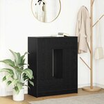 vidaXL Buffet avec tiroirs et portes chêne noir 73x31x90 cm