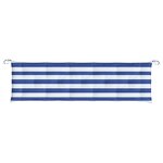vidaXL Coussin de banc de jardin rayures bleues et blanches 180x50x7cm