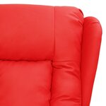 vidaXL Fauteuil de massage électrique Rouge Similicuir