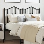 vidaXL Tête de lit métal noir 120 cm
