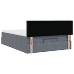 vidaXL Cadre de lit ottoman avec matelas gris foncé 140x200 cm velours
