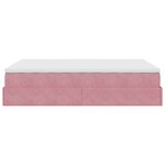 vidaXL Cadre de lit ottoman avec matelas rose 140x190 cm velours