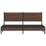 vidaXL Cadre de lit en métal sans matelas chêne marron 180x200 cm